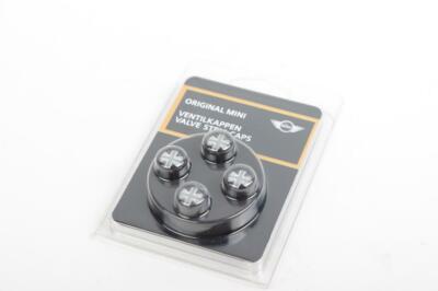 Genuine MINI F55 TPMS Wheel Valve Stem Black JACK Caps 4pcs OEM 