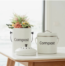 3.5L/5L Compost Bin With Lid Odour Filter Kitchen Countertop Food Waste
