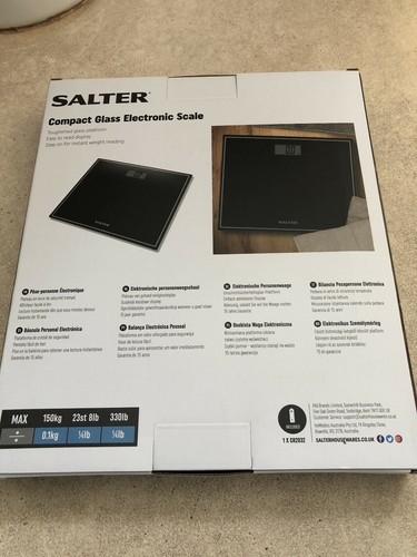 Salter 9207 Bk3r Compact Glass Electronic Bathroom Scale Up To 150kg EBay