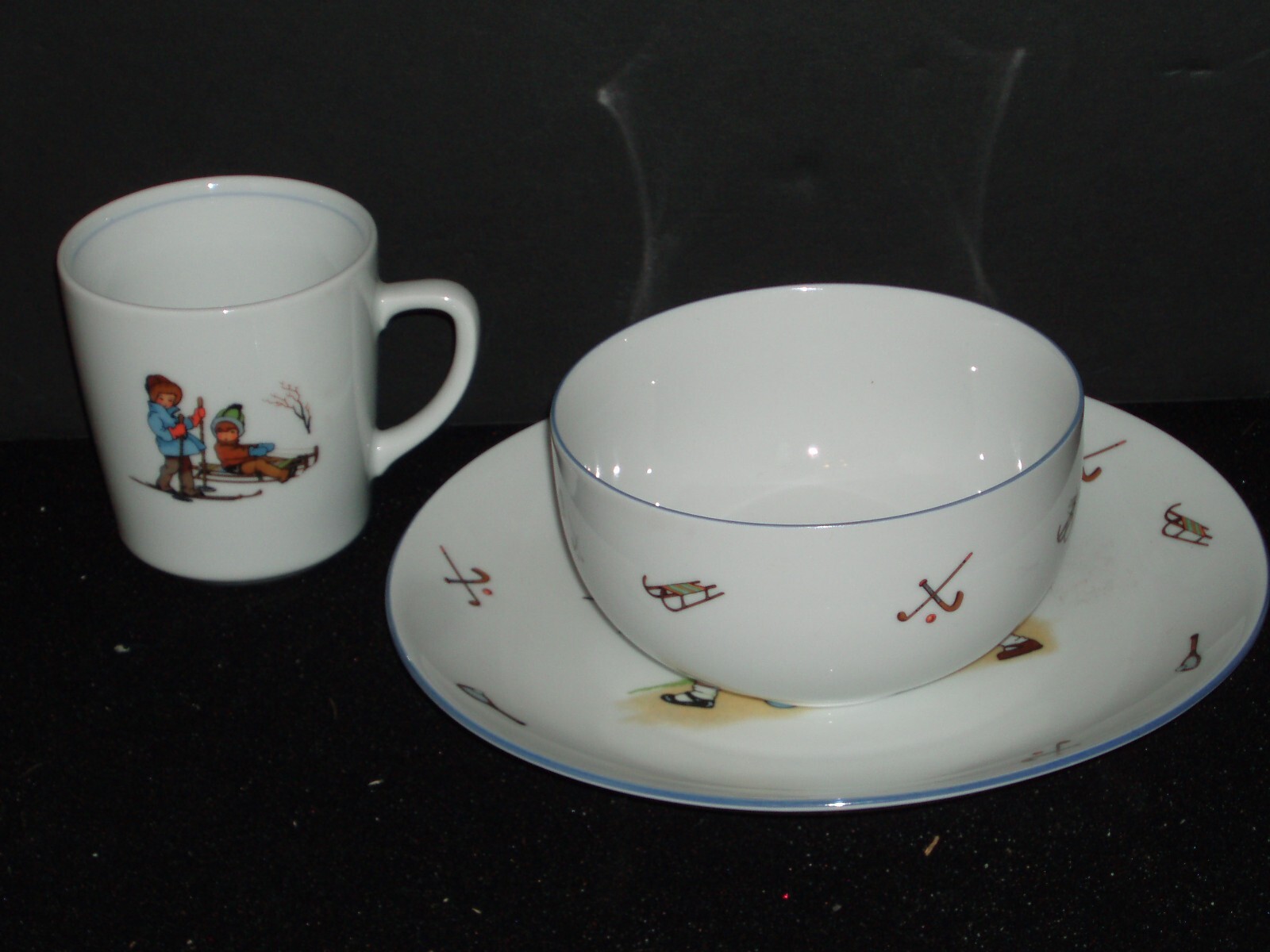 PIER ONE 3 Piece Child Dish Set MUG BOWL PLATE Made in Germany