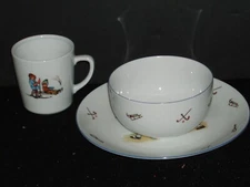 PIER ONE 3 Piece Child Dish Set MUG BOWL PLATE Made in Germany