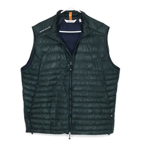 Gilet Peter Millar All Course homme XL matelassé camouflage fermeture éclair complète