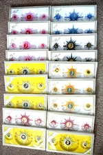 LOT 18 VTG MINI WALL DECOR GIFT SETS 3 PLASTIC STARS W/ DANCE BALLERINA CENTERS