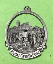 John Deere 2000 Pewter Christmas Ornament Holiday Gifts 1st Series #18B #0461