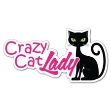 Crazy Cat Lady Funny Sticker