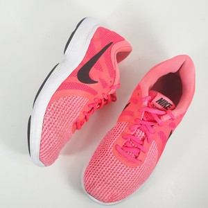 neon pink athletic shoes