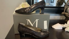 Mark Lemp Classics Women's  Shoes Pump Brown-Snake size 8.5W
