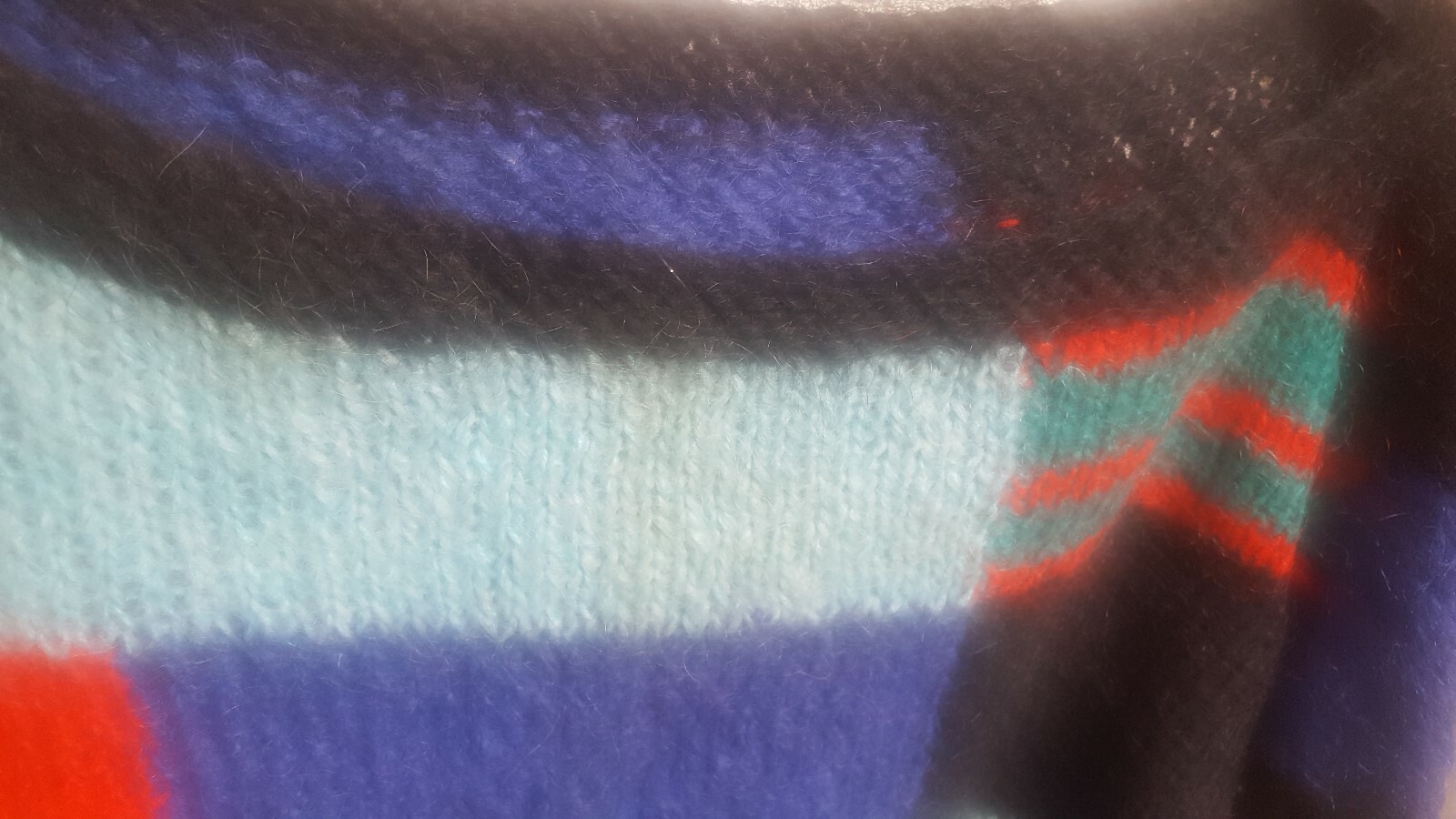 100percent Mohair Hand Knitted Jumper | Multi Coloured | Size Small to Medium | New image 10