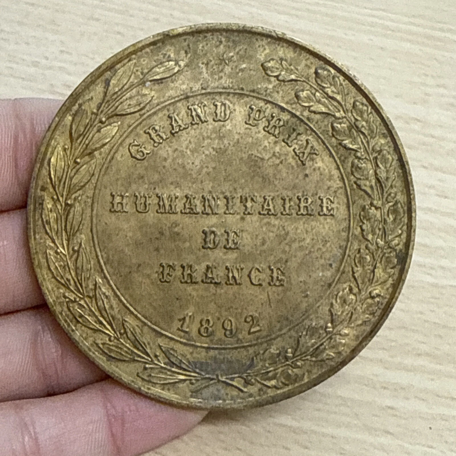 Médaille Grand Prix Humanitaire De France 1892