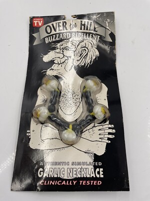 Garlic necklace Over the Hill Birthday Gag Gift Funny Novelty