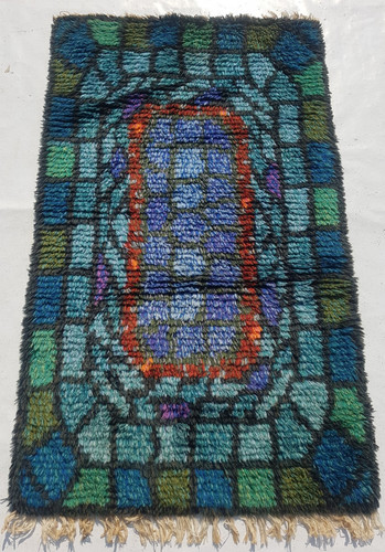 Vintage Traditional Handcraftet Scandinavian Kilim Rug for Home Décor 127x75 cm
