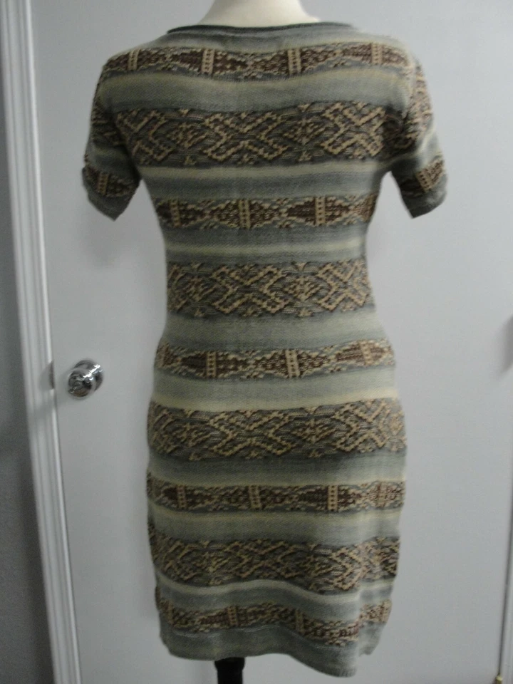 Vestido Suéter Ralph Lauren Para Mujer Etiqueta Azul Verde Salvia, Tostado y Marrón, Talla M Foto 4 de 4