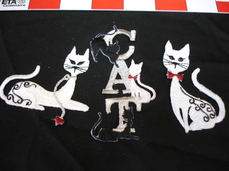 Vintage Cat Patches set of four - Image 2 of 4