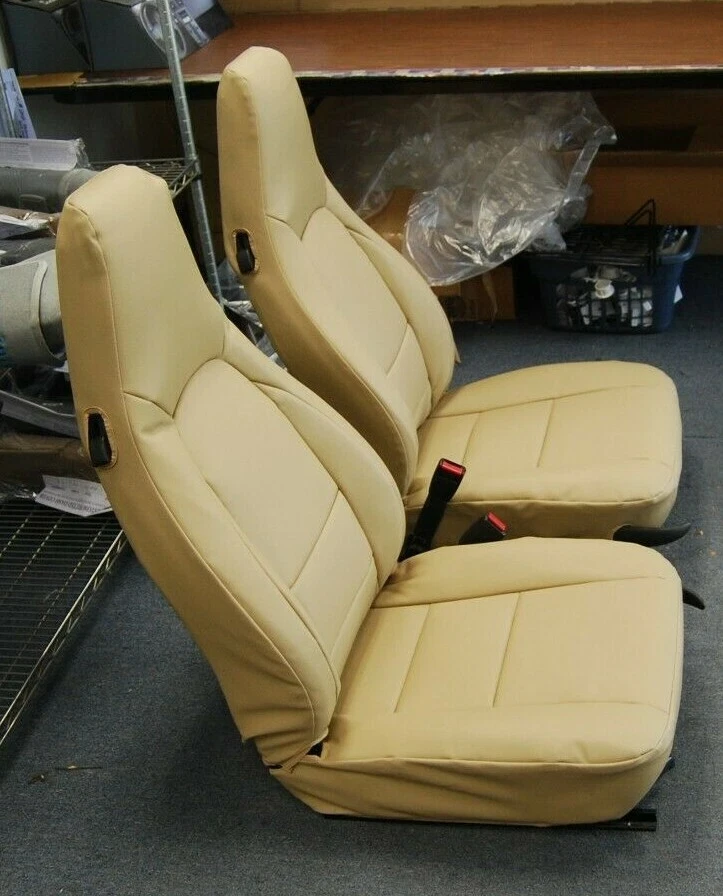 FOR PORSCHE 911 912 914 924 S.LEATHER CUSTOM FRONT SEAT COVERS 13 COLORS (Pair) - Image 2 of 4