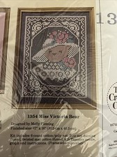 The Creative Circle Net Darning Kit 1354 "Miss Victoria Bear" 12"x16" Finished