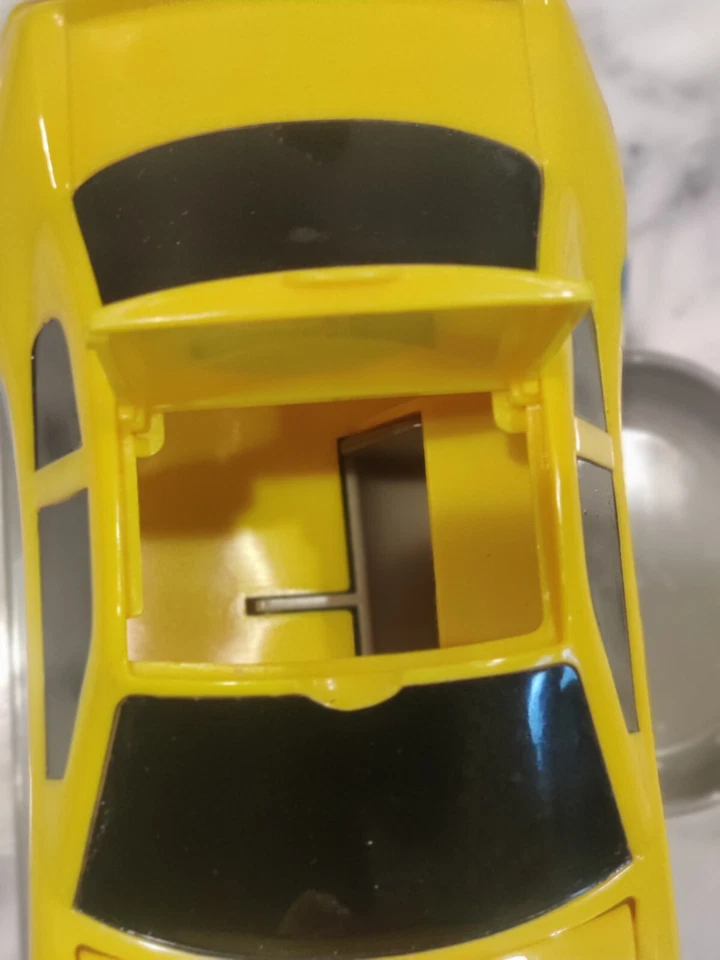 Vintage M&M’s Under the Hood Nascar And Walgreens Candy Dispenser Yellow & Red - Image 4 of 4