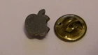 APPLE computer PEWTER tone LOGO stamped DECAT vintage pin badge Mac MACINTOSH