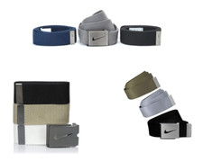 NIKE Men's Golf Reversible Webbing Belt 3 Pack Size Fits up to 42" Select Colors