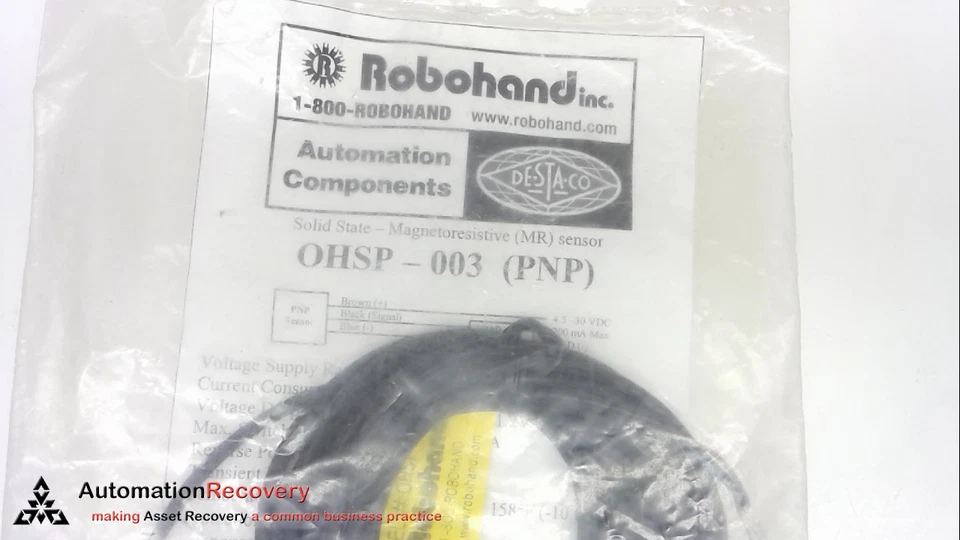 DESTACO OHSP-003, ROBOHAND SOLID STATE PNP SENSOR, NEW #244511 - Image 4 of 4