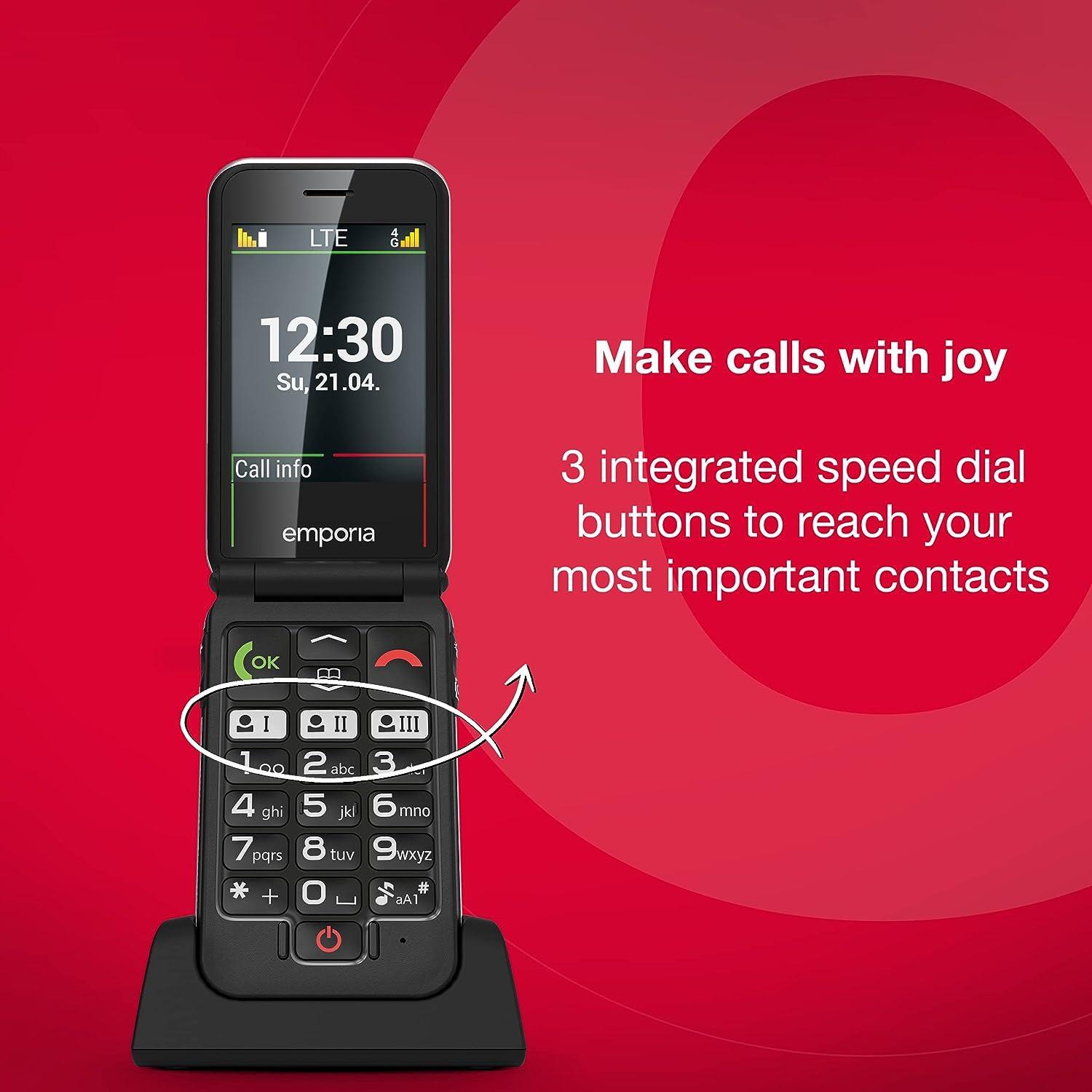 Emporia JOY LTE V228 4G Flip Mobile Phone for the Elderly eBay