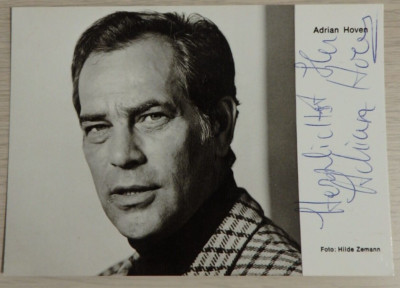 Autogramm österreichischer Schauspieler und Regisseur Adrian Hoven (86003)