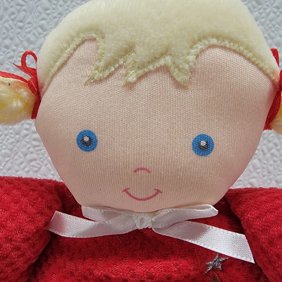 Carters Feliz Navidad Bebé Niña Muñeca Termal Relleno Peluche Sonajero Juguete Rubio Foto 2 de 4