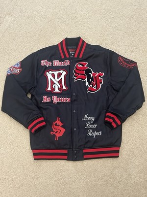 SCARFACE スカーフェイス バーシティ ジャケット REASON NWT Reason X Scarface Tony Montana Varsity Jacket Black Red