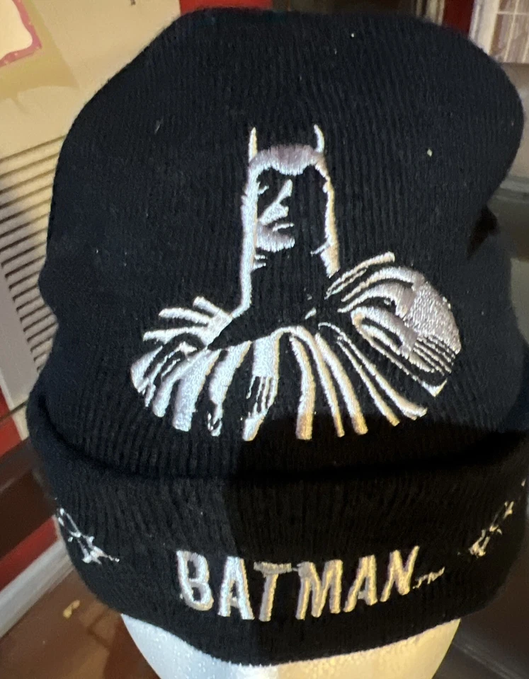 Gorra de esquí tejida bordada vintage Batman Dark Knight DC Comics niños Foto 3 de 4