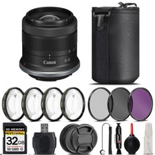 Canon RF-S 18-45mm f/4.5-6.3 IS STM Lens 4PC Macro Kit 3 Filter-32GB