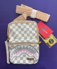 Sprayground Bags Rose All Day La Palais Sling Pink White Shark Bag Purse Pack