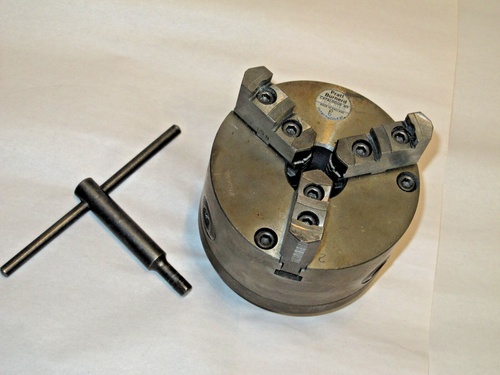 PRATT BURNERD 5" 3 JAW SET RITE ADJUSTABLE LATHE CHUCK HARDINGE TAPER