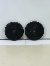 Cap Barbell Plates 1 inch Hole Pair Of  10 Pound  Black Standard Pancake Weights
