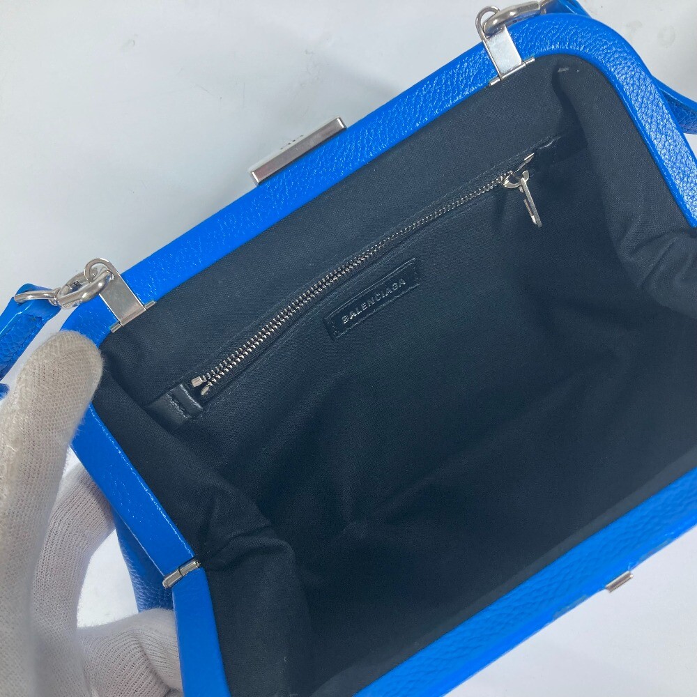 BALENCIAGA 618895 Cloud XS logo cloud Bag Pouch Bicolor 2WAY