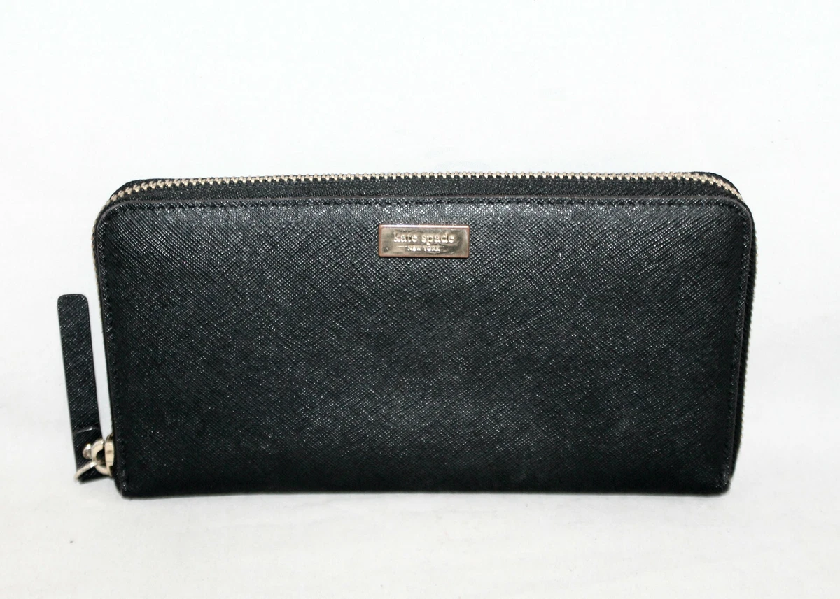 KATE SPADE Newbury Lane Neda Zip Continental Wallet WLRU1498 Black Leather  | eBay