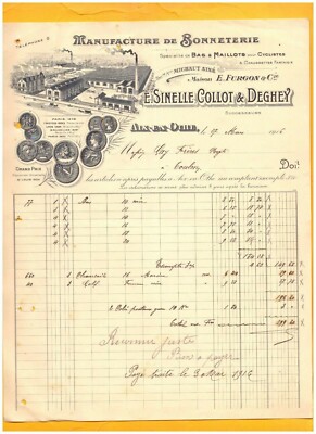 AIX-en-OTHE (10) STRICKWARENFABRIK ''VAN / E. SINELLE, COLLOT & DEGHEY'' um 1916