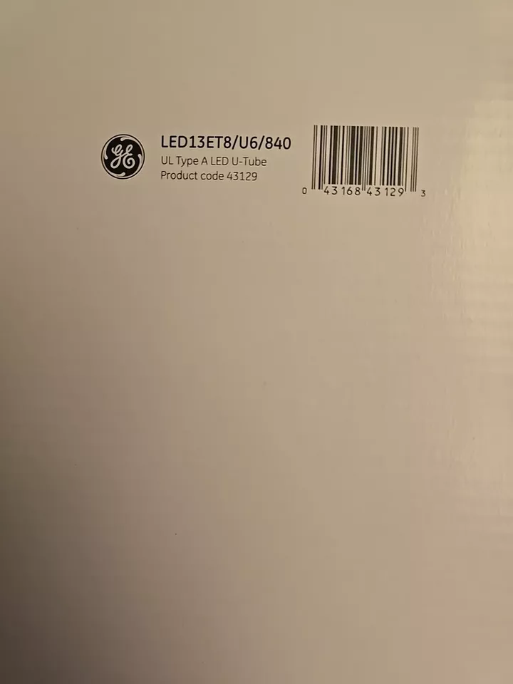 GE LAMPS LED13ET8/U6/840 U-Bend LED Bulb,T8,4000K,1900 lm,13W - Image 2 of 3