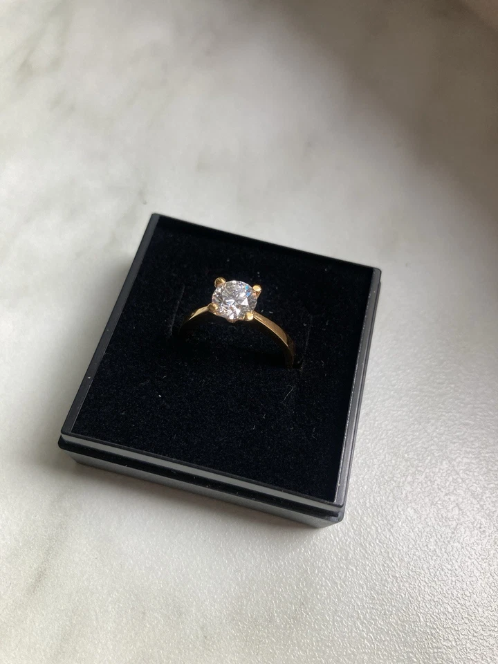 1ct Synthetisch Hergestellt Diamant in 18K Gold - Bild 4 von 4