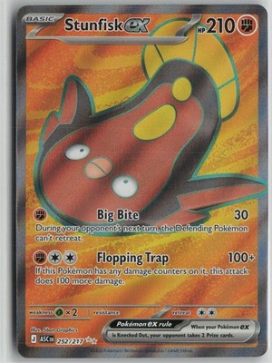 Stunfisk ex 252/217 Ultra Rare Ascended Heroes Pokemon Holo Near Mint
