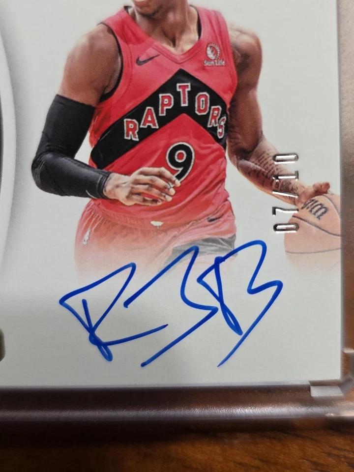 2023-24 Panini Flawless RJ Barrett FPA-RJB Gold /10 Game Worn Patch/On Card Auto - Image 3 of 3
