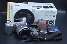 SONY Alpha NEX-5 Silver Mirrorless Digital Camera 18-55mm Lens Japanese Only M5