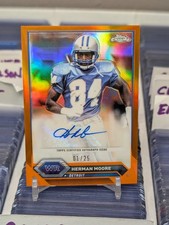 2023 Topps Composite Chrome Autograph #TCA-HM Herman Moore Orange Refractor 1/25
