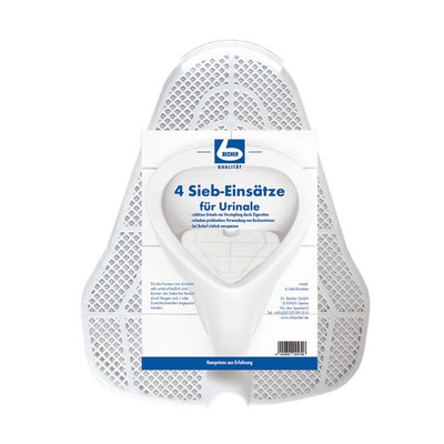 Dr. Becher Siebeinsätze für Urinale - 4 Stück | Packung (4 Stück)
