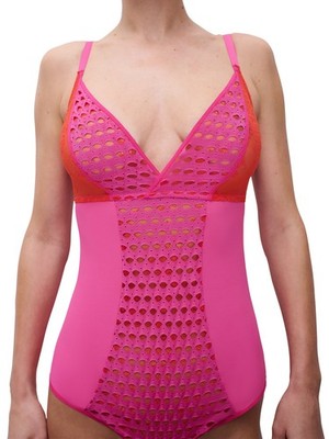 Chantelle *Poison* Body in rot pink Spitze Gr. M L XL NP 100  