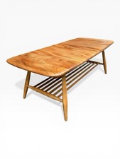 ERCOL MID CENTURY ELM & BEECH MODEL 459 COFFEE TABLE BLUE LABEL