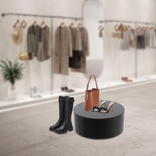 Round Cylinder Pedestal Stand for Mannequin Display Party Event Black 19.7x7.9in