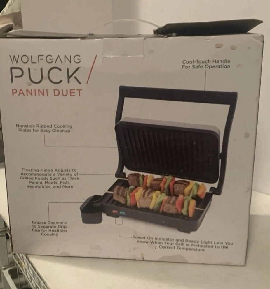 Wolfgang Puck Panini Duet Grill Non Stick SWPGPP0020-IT Cool Touch Handle New
Opens in a new window