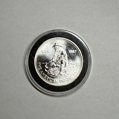 1984 Engelhard Prospector 1 OZ Silver Round .999 + Fine  Vintage Silver