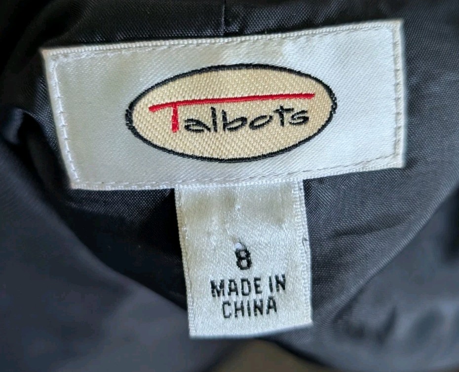 Talbot's Black Basic Outdoor Jacket Size 8  Missi… - image 3