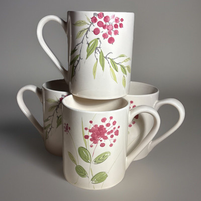 Corelle Coordinates Mugs Set Of 4 Wine Berries 12 Oz. 