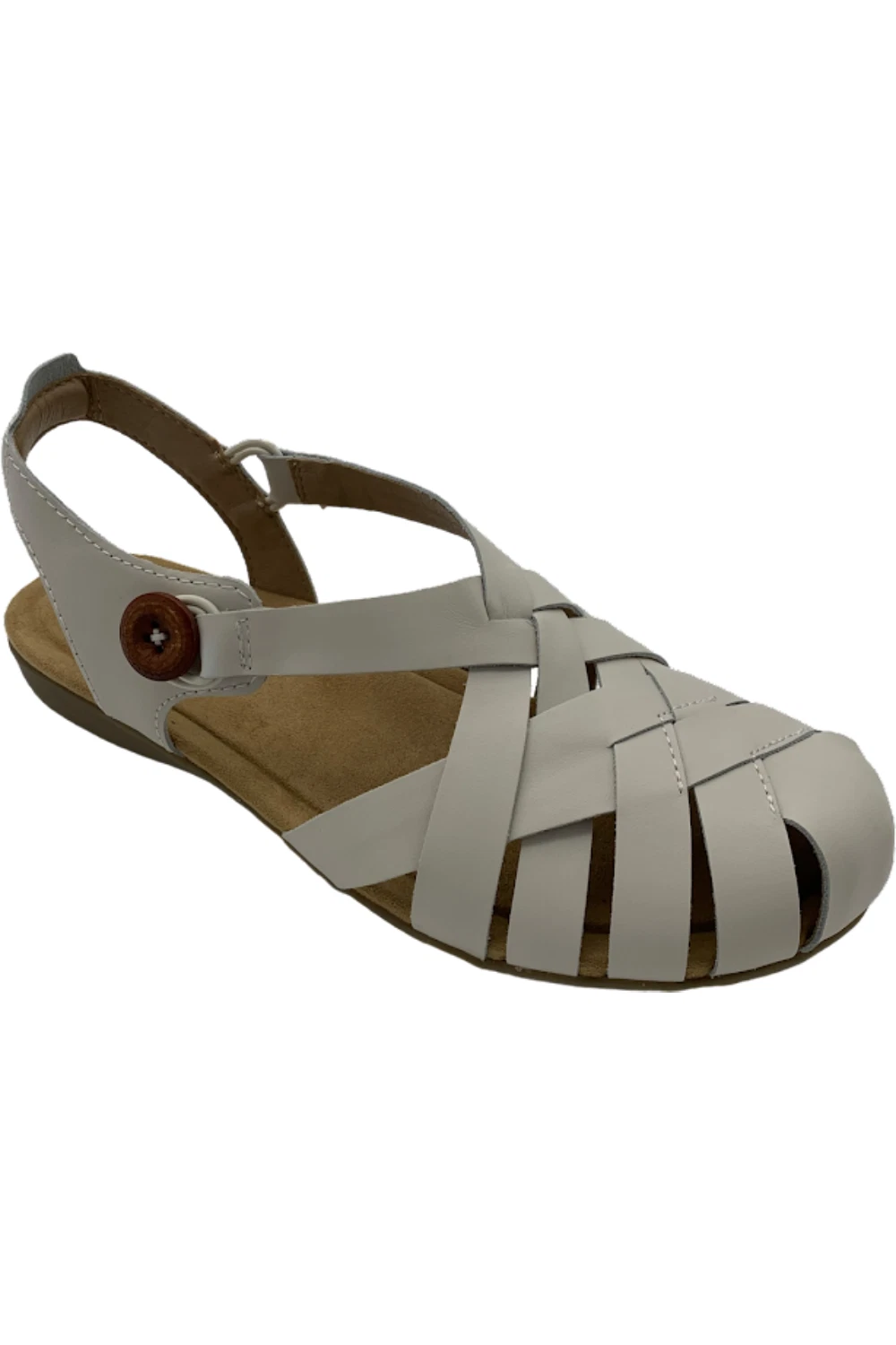 Earth Leather Fisherman Sandals Belita Ivory